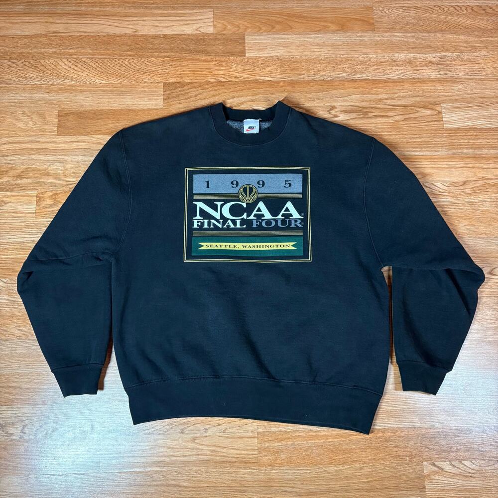 Vintage Nike 1995 NCAA Final Four Black Sweatshirt‎ Crewneck Mens Sz L Preowned
